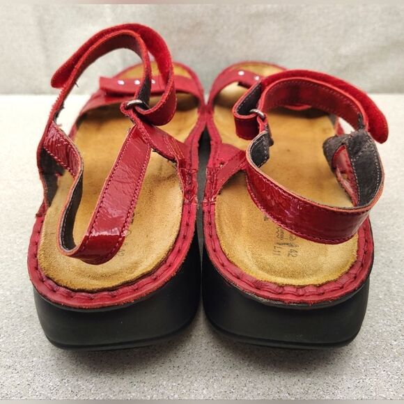 Naot Women's Red Strappy  Sandals Shoes Sz 42 - Picture 13 of 16